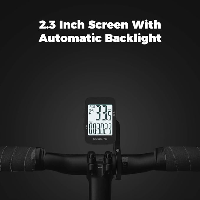 COOSPO BC26 Bike Speedmeter GPS, Wireless Bike Computer for Entry Level Rider, Bicycle Speedometer Odometer Wireless Cycling Computer with Automatic Backlight