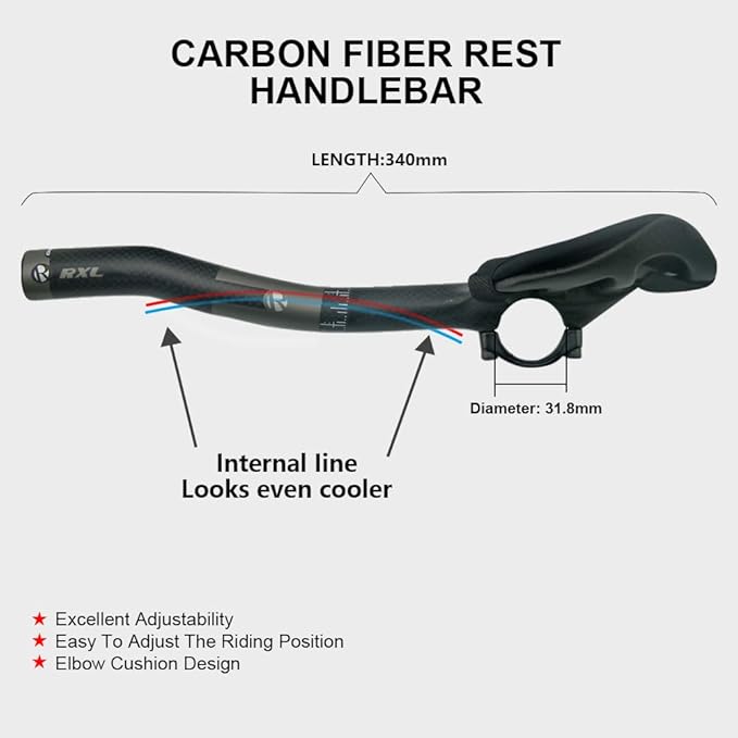 aero bars for road bike profile designs triathlon bike handlebar RXL SL aerobars triathlon rest handlebar 340mm clip on aero bars 3K matte grey compact aero handlebars