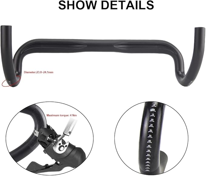 Road Bike Handlebars 31.8 Alfa Pasca Carbon Handlebars Road Bike 31.8mm Aero Drop Handle Bars Carbon Fiber Handlebars Bicycle Accessories Ud Matte 380/400/420/440mm