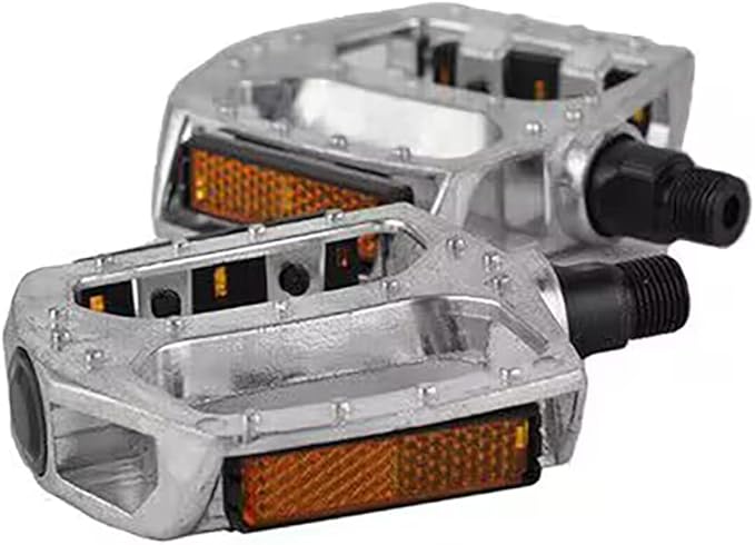 BlueSunshine Bike Pedals Set 9/16" for Mountain Bike, Aluminium Alloy Bearing Platform Pedals for BMX MTB Road Bicycle. Lightweight but Strong and Durable Alloy Flat Platform Pedals