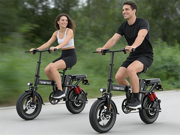 Tomofree 750W Peak Electric Bike for Adult, 20-25MPH/25-35 Miles Electric Bicycle, 14" Folding E Bike, 48V 20Ah Removable Battery, PAS Control, Commuter E-Bike for Adults and Teens