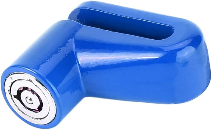 Bike Disc Brake Lock, Motorcycle Anti Theft Wheel Padlock Electric Scooter Security Lock Accessory Heavy Duty Waterproof for Mountain Road Motorbike Cycling Rotor with Plastic Frame 2 Keys(Blue)