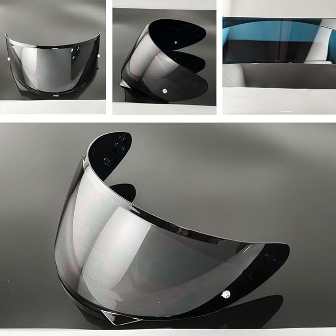 HJ-34P Helmet Visor Replacement for HJC C10.Motorcycle Helmet Shield UV Protection Compatible with HJC C10 (Deep Black)