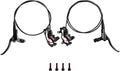 Z00M HB876 4-Pistons Hydraulic Disc Brake Set, MTB Hydraulic Brakes Left Front 850mm Right Rear 1450mm Bicycle Hydraulic Brake Kit for eBike, Mountain Bike, Road Bike, Fat Bike(Pre-Bled)