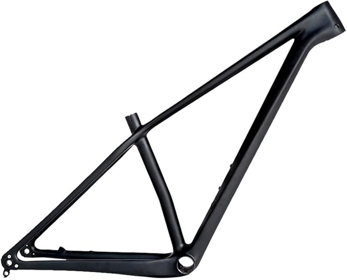 27.5er 29er Carbon Fibre Mountain Bike Frame 15/17/19in Disc Brake Bike Frame XC Cyclocross Hardtail Frame 12 * 142mm Thru-Axle Mens Womens Bikes Frame(Black Matte,27.5 * 19")