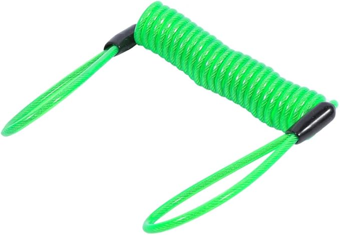 Disc Brake Lock,Disk Lock Reminder Cable,Cable Bloc Disque,Alarm Disc Lock Cable Motorcycle Bike Alarm Disc Lock Antitheft Security Spring Reminder Coil Cable(Fluorescent Green)
