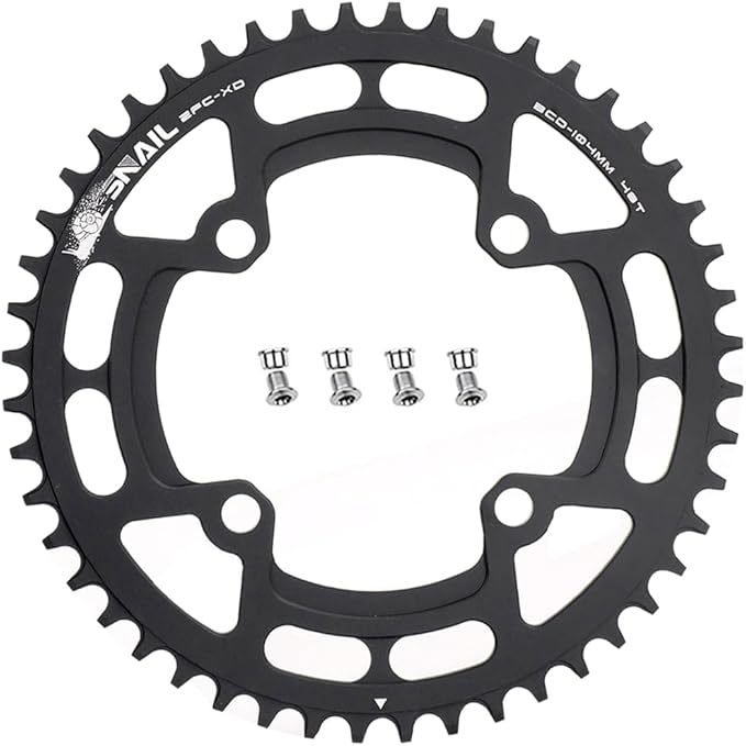 CYSKY 104 BCD Chainring 30T to 52T Narrow Wide Chainring with Sprocket Bolts for 1x Set-up Road Bike Mountain Bike BMX MTB Gravel Ebike