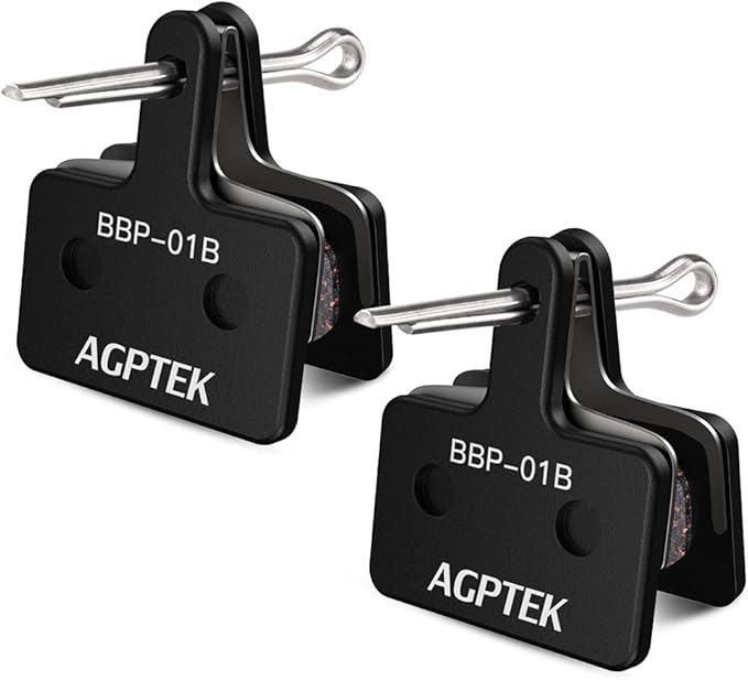AGPTEK Bike Brake Pads, High-Performance Brake Pads, Disc Brake Pads & Spring (Semi-Metallic&Resin) for Mountain Bike Disc Brakes,Bike Pads Compatible with TRP Tektro Shimano Deore Br
