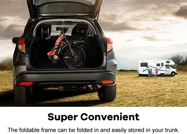 1000W Folding Electric Bike, 48V 20AH Large Removable Battery E Bike, 30+MPH, 80 Miles Max Range, 20" Fat Tire Electric Bike for Adults, Adult Electric Bicycles for Long