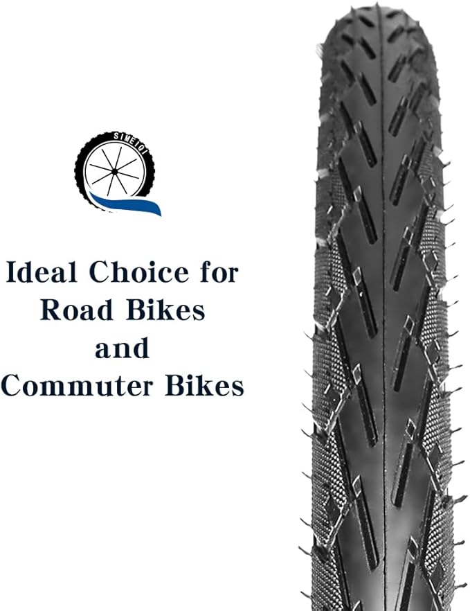 1 or 2 Pack 700X23C/25C/28C/35C Road Bike Tires with or Without 2 Inner Tubes Presta Valve and 2 levers for City Commuter Road Pavement Garden Trail Bike Tires