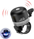 Bike Bell for Kids & Adults, Bicycle Bell for Kids Bikes Accessories Handlebar Mounted 3 Modes Light Clear Crisp Loud Bike Ring, Support Type C Charging