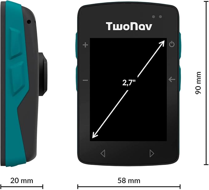 TwoNav ROC (32 GB) + Maps Included, GPS Bike Computer with 2.7-inch Screen for MTB, Cycling, Gravel or bikepacking