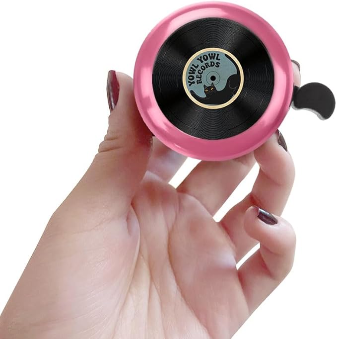 WIRESTER Pink Aluminum Round Bike Bell, Classic Ring Bicycle Bell, Bike Accessories Bell Ring for Adults Kids Girls Boys