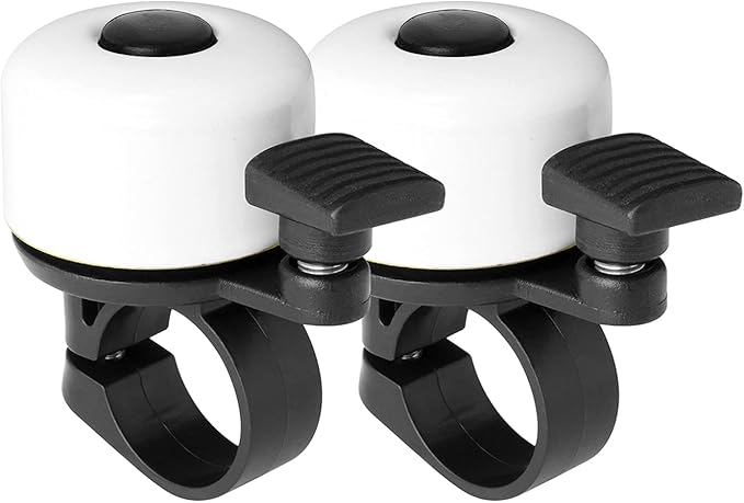 Bike Bell 2 Pack with Loud Melodious Sound Classic Mini Bicycle Bell for Kids Adults Bike Horn for Road, Mountain Bike for Scooter, MTB, BMX