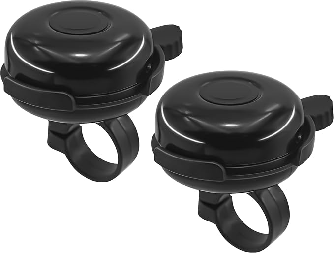 2 Pack Bike Bells for Adults, Loud Crisp Clear Sound, Durable Aluminum Alloy, Bicycle Bell for Adult Bikes, Easy to Install Cycling Accessories for Mountain Road and Commuter Safety