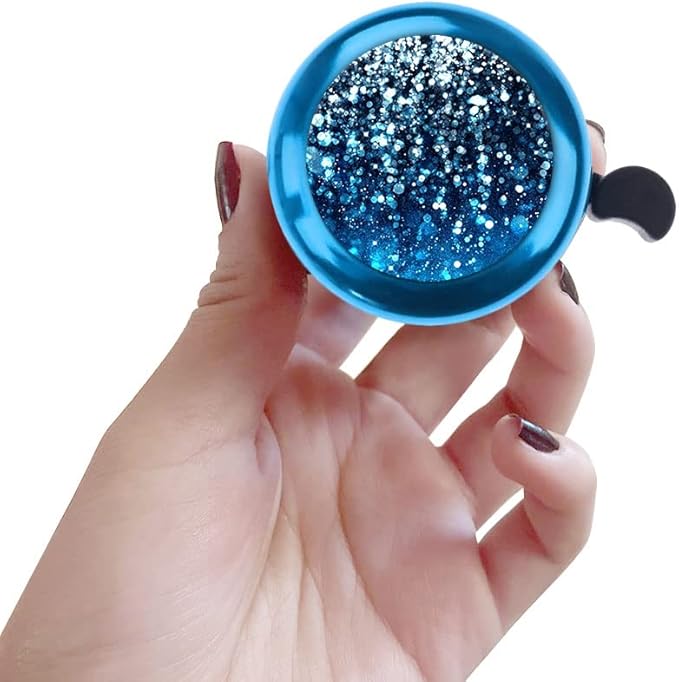 WIRESTER Blue Aluminum Round Bike Bell, Classic Ring Bicycle Bell, Bike Accessories Bell Ring for Adults Kids Girls Boys