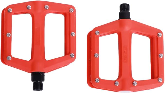 DRBIKE Mountain Bike Pedals MTB Pedals 9/16" Sealed Bearing Lightweight Nylon Bicycle Flat Platform Pedals for MTB BMX Road Bike Kids Bike Replacement Pedal