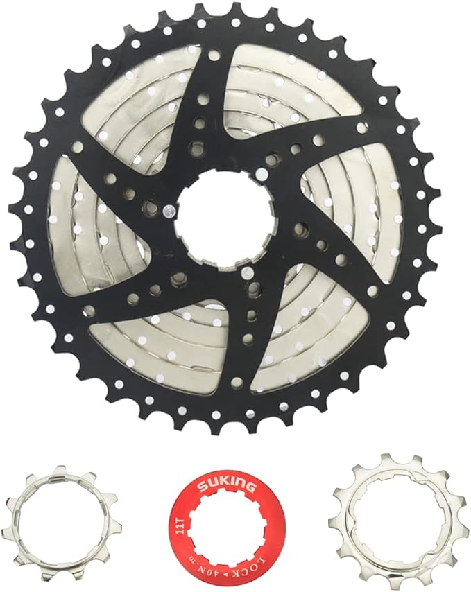 CYSKY 8/9/10/11/12-Speed Cassette 11-25T/28T/32T/34T/36T/40T/42T/46T/50T/52T Bike Sprocket Freewheel Compatible with Shimano, Sram HG Hub, Fit for Mountain Bike, Road Bike, MTB Cassette