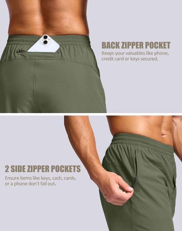 Bikewa Men's Mountain Bike Shorts 4D Padded Baggy Bicycle Biking Riding Lightweight Cycling Shorts with Zipper Pockets