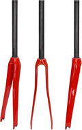 700C Full Carbon Fiber Rigid C Brake Road Bike Fork 28.6mm 1-1/8 Threadless Straight Tube Bike Front Forks Gravel Bike Front Fork QR 9mm