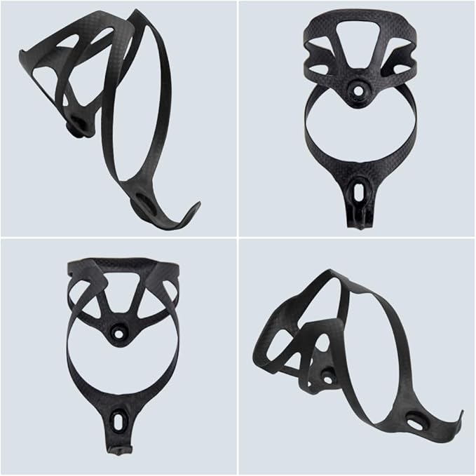 Full Carbon Fiber Ultra-Light Bike Drink Water Bottle Cage Holder Brackets for Road Bicycle Light Drink Water Bottle Cage Holder Black 3K Matte