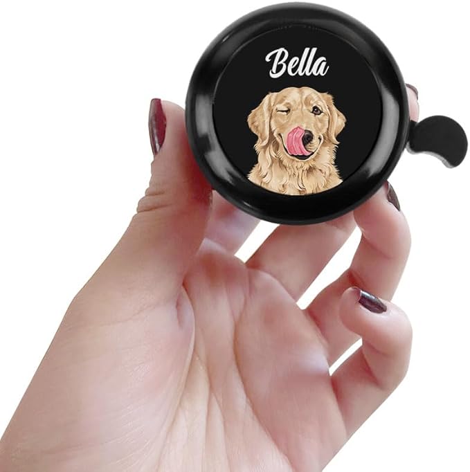 WIRESTER Personalized Custom Bike Bell with Your Text, Aluminum Round Classic Ring Bicycle Bell, Bike Accessories Bell Ring for Adults Kids Girls Boys