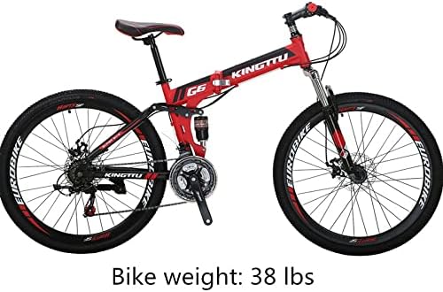 EUROBIKE 26 in Folding Mountain Bikes for Adult Men and Women G6