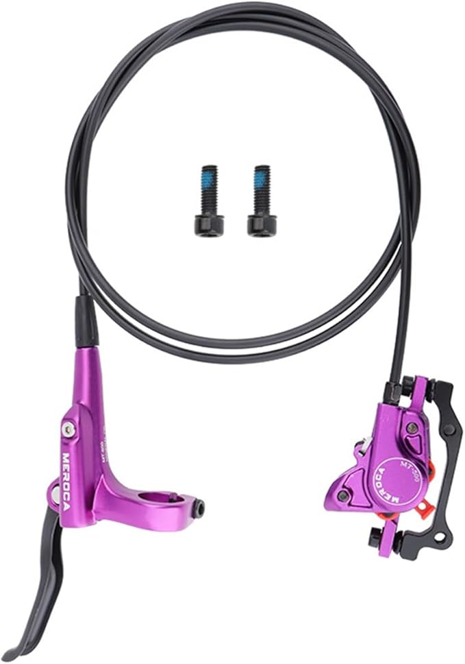FukkeR Mountain Bikes Hydraulic Disc Brake Kit Left Rear 1400mm Aluminum Alloy Bicycles Brakes with is/PM Adapter for Road Bicycles BMX XC Trail E-Bikes Fat Bikes