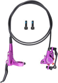 FukkeR Mountain Bikes Hydraulic Disc Brake Kit Left Rear 1400mm Aluminum Alloy Bicycles Brakes with is/PM Adapter for Road Bicycles BMX XC Trail E-Bikes Fat Bikes
