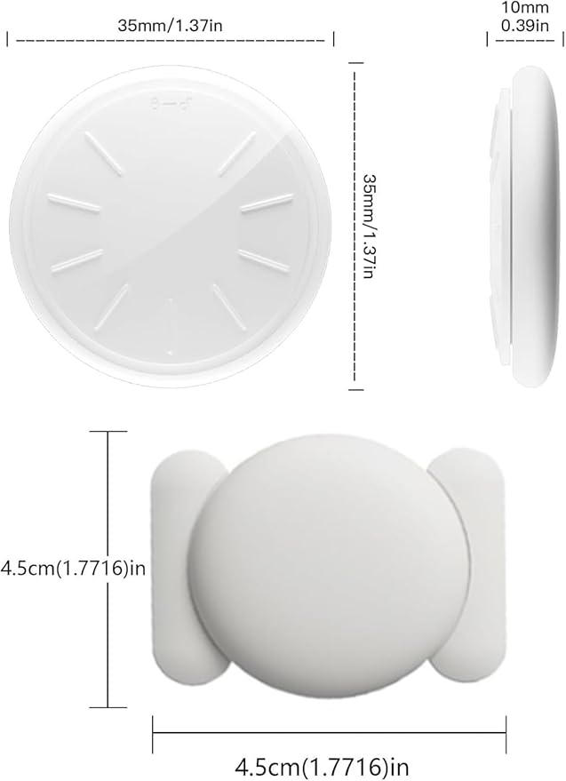 GPS Car Tracker,No Monthly Fee Tracker Device for Vehicles,Car GPS Tracker Work with Apple Find My(iOS Only),Mini Hidden Car Tracker with Magnetic Case-White,2PCS