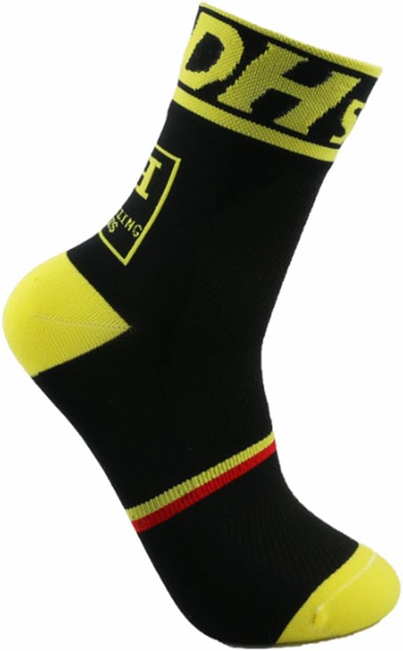 Libar Men's Cycling Socks Unisex Breathable Sports Running Trekking Athletic Basketball Socks