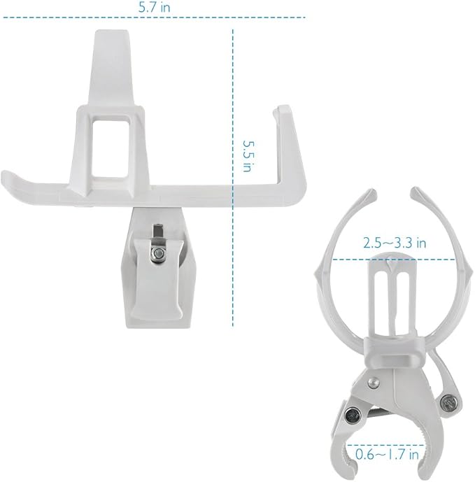 Accmor Bike Water Bottle Holders No Screws, Universal Bike Cup Holder, 360 Degree Rotatable Bike Water Bottle Cage, Water Bottle Holders for Kids Bike Adult Bike, White