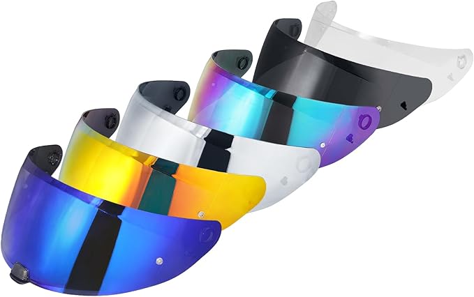 Hj-31 Motorcycle Helmet Visor,Shield Replacement Visor for i10 /i70,Motorcycle Visors,Motorcycle Helmet Visor Accessories(Chrome Blue)