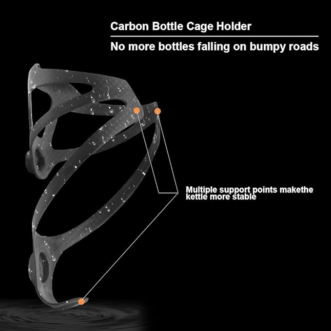 [US Stock] RXL SL Full Carbon Fiber Water Cup Cage Carbon MTB Road Bike Bicycle Water Bottle Holder Super Light 3K Gloss 20g Black White