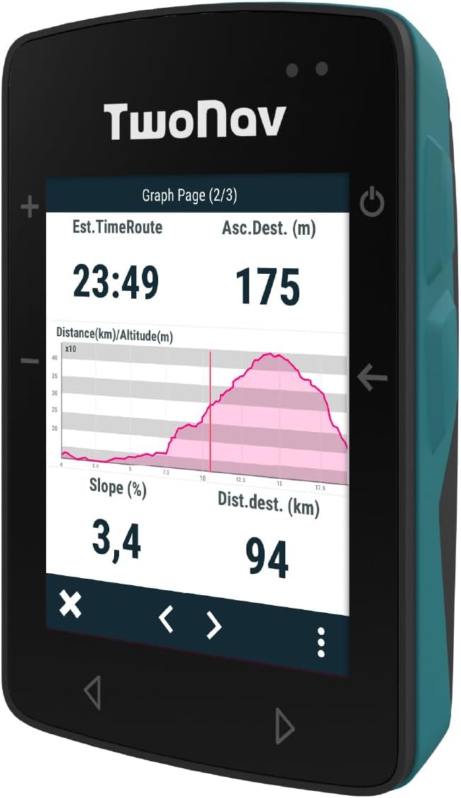 TwoNav ROC (32 GB) + Maps Included, GPS Bike Computer with 2.7-inch Screen for MTB, Cycling, Gravel or bikepacking