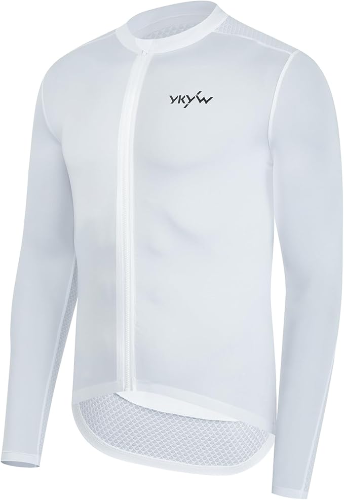 YKYWBIKE Cycling Jersey Men Long Sleeves Bike Jersey with Pockets Biking Shirts for Men Cycling Breathable MTB Biker Shirts
