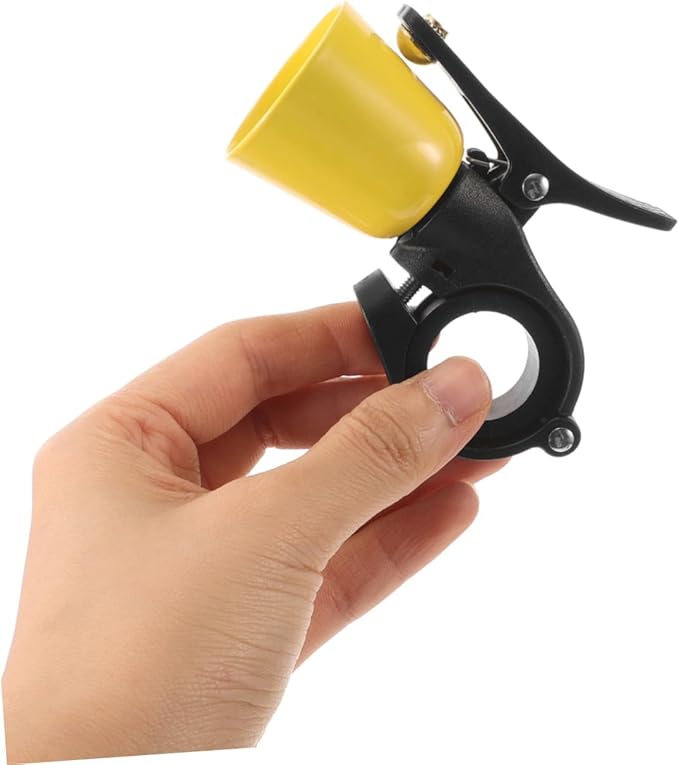 Mini Copper Bicycle Bell for Mountain and Road Bikes, Small Vintage Bike Bell with Loud Sound and Adults, Outdoor Scooter and Cycling Accessories, Yellow