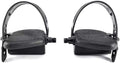 Hydra Fitness Exchange Right & Left Foot Pedal Pair Set – Black | Upright Exercise Bike Pedals with Adjustable Straps | 1/2" Spindle Thread Size | Works with Pro-Form OTS X-Bike Wes-lo Pursuit CT 3.3