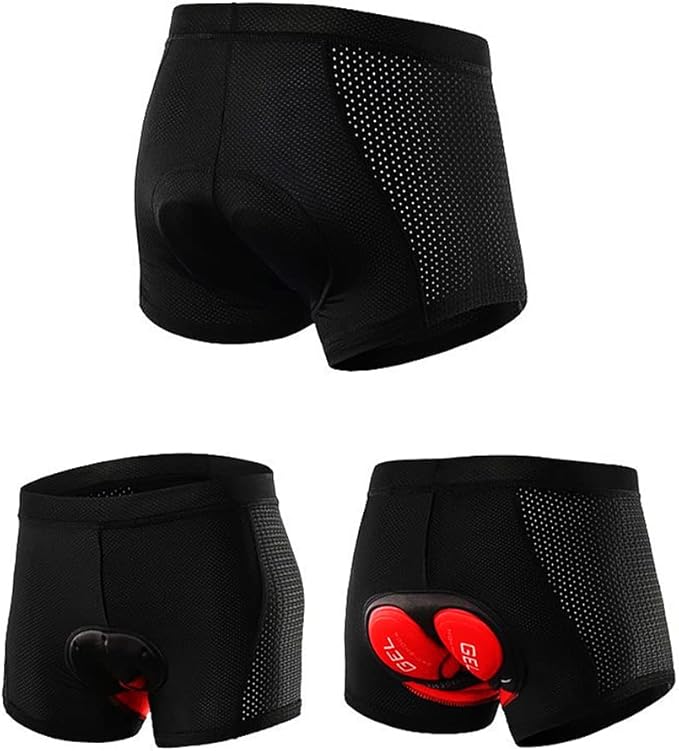 Mens Cycling Underwear Shorts 5D Gel Padded Bike Bicycle MTB Liner Undershorts Quick-Drying Breathable Underpants