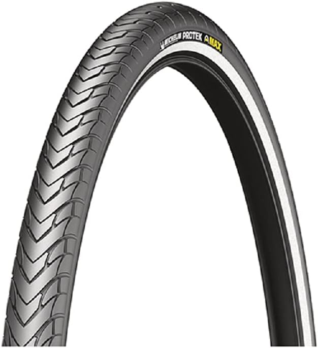 Michelin Protek Max BR Bicycle Tires – Versatile, Puncture-Resistant, Urban & Trail Ride Tires with Reflective Strip, City Rubber Casing, Non-Tubeless, Multiple Sizes