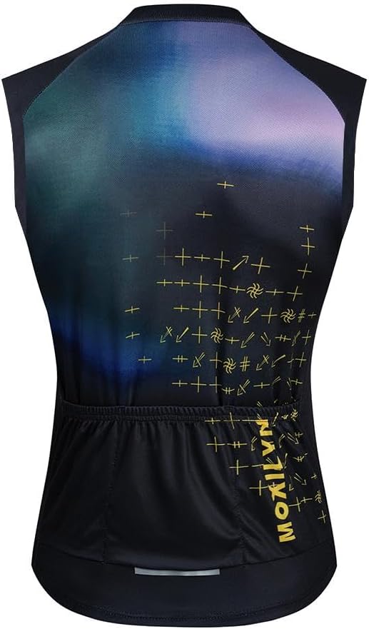 MOXILYN Men's Cycling Jersey Sleeveless Vests Bike Tank Quick Dry Bicycle Shirts Breathable Riding Clothing Top