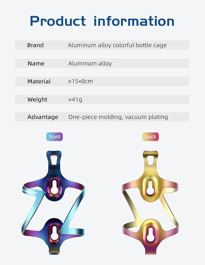 Premium Aluminum Alloy Bike Cup Holder - - Durable Water Bottle Cage for Bicycle, Road Bike, Mountain Bikes (Gold)