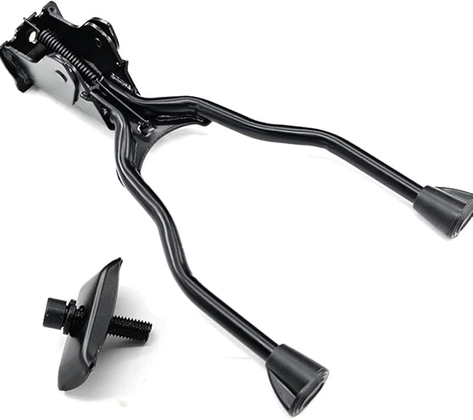 Bike Kickstand, Bike Stand, Double Leg Iron Bicycle Kick Stand for Mountain Bike Road Bicycle, Bicycle Stand Suitable for Bicycles from 26 "-28", Height Adjustable, Iron, Black