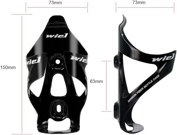 Wiel Full Carbon Fiber Bicycle Bike Light Drink Water Bottle Cage Holder