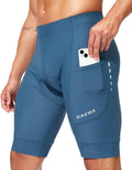 Bikewa Padded Bike Shorts for Men 4D Cycling Road Riding Biking Padding Bicycle Shorts with Phone Pockets