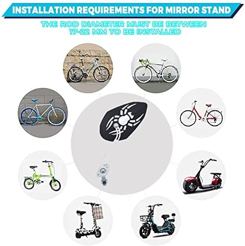 Bike Mirrors Handlebar Rearview Mirror, Adjustable Handlebar End Mount Bicycle Side Mirror, Safe Cycling Mirrors for Road Bike, Rotatable Bar End Bike Mirror