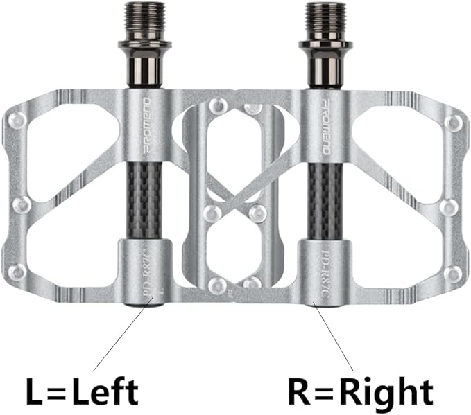 Aluminum Alloy & Carbon Fiber MTB Pedals - 9/16" Sealed 3-Bearing System | Lightweight Non-Slip Platform for Road, Mountain & BMX Bikes