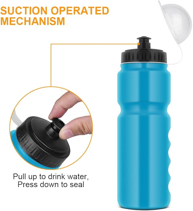 Ainiv Bike Water Bottle Cage with BPA-Free 800ml/28oz Bike Bottle, Black Gloss Strong Bike Water Bottle Holder, Bicycle Cup Holder, Cycling Bottle Holder for Road Bike and Mountain Bike, Blue