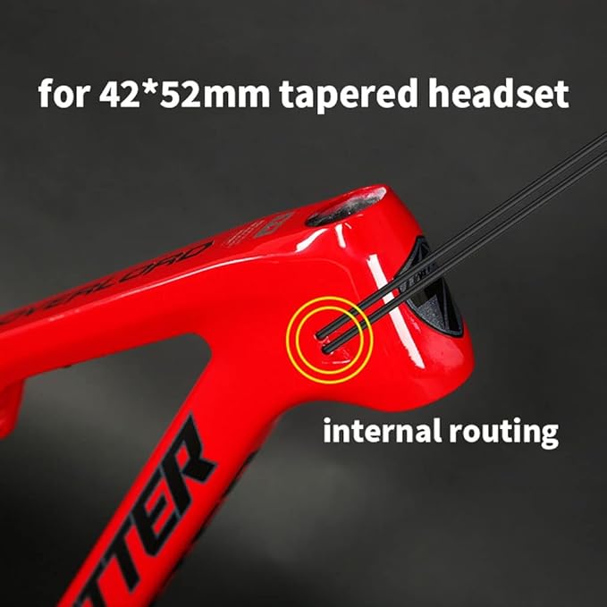 Carbon Fiber Bike Frame 27.5/29er Trail Mountain Bike Frame 15''/17''/19''/21'' Travel 120mm Suspension Frame XC/AM/DH Boost Thru Axle 12x148mm Disc Brake(Red,27.5 * 17'')