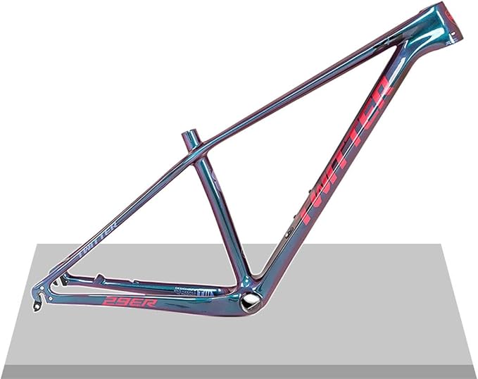 Carbon Mountain Bike Frame 27.5er 29er Bike Frame XC AM Hardtail Bike Frame 15''/17''/19'' Disc Brake QR 135mm Internal Routing(Red,29 * 15'')